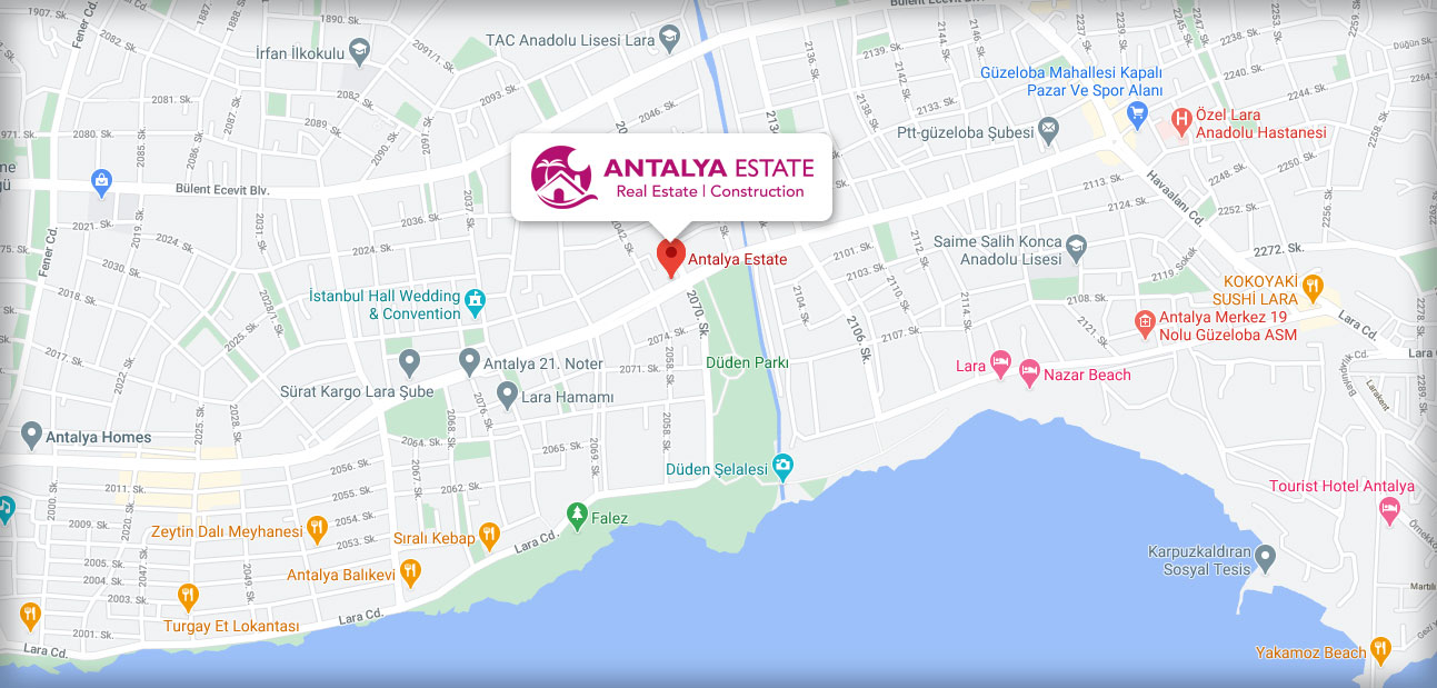 موقعیت آنتالیا استیت روی نقشه گوگل