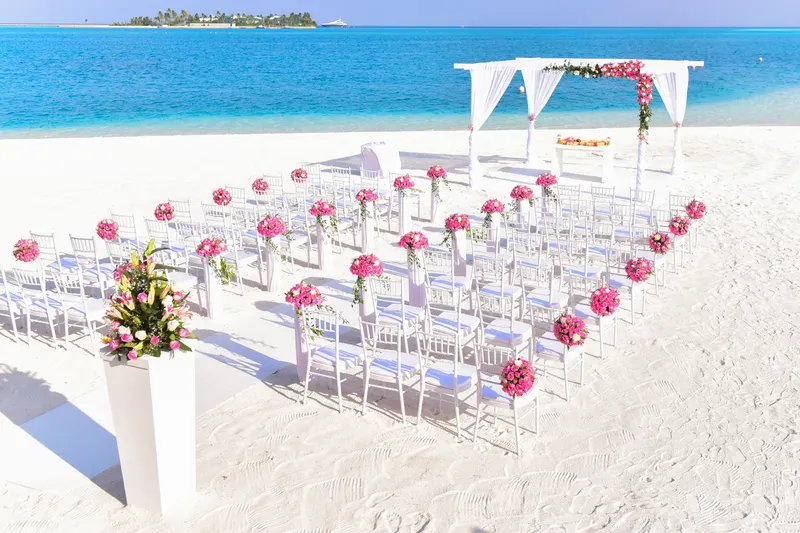 Outdoor wedding venue at a Belek wedding resort 2027, showcasing a picturesque backdrop for a memorable ceremony.