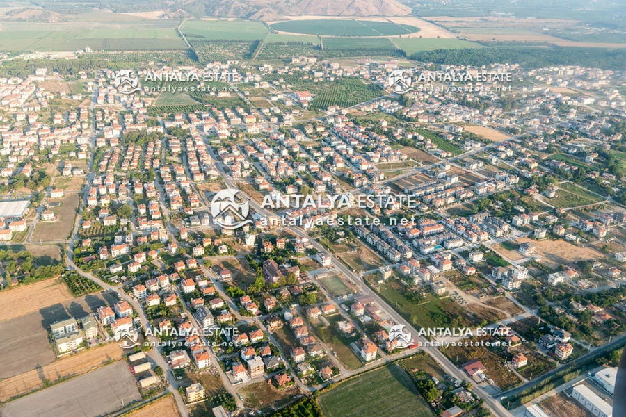 A view of well-built villas in Dalaman region of Turkey