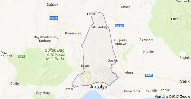 Antalya kepez district map